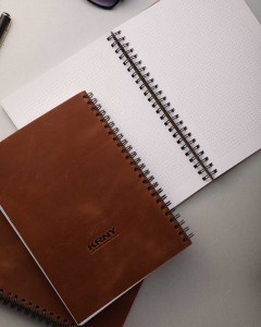 Кожаный блокнот А5 KRNY коричневый