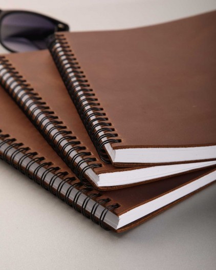 Кожаный блокнот А5 KRNY коричневый