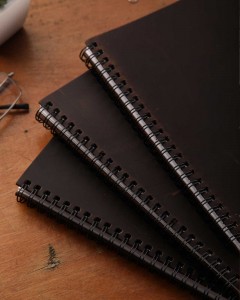 Кожаный блокнот А5 KRNY тёмно коричневый