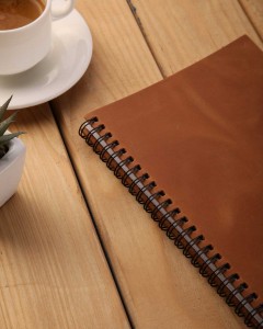 Кожаный блокнот А5 KRNY светло коричневый